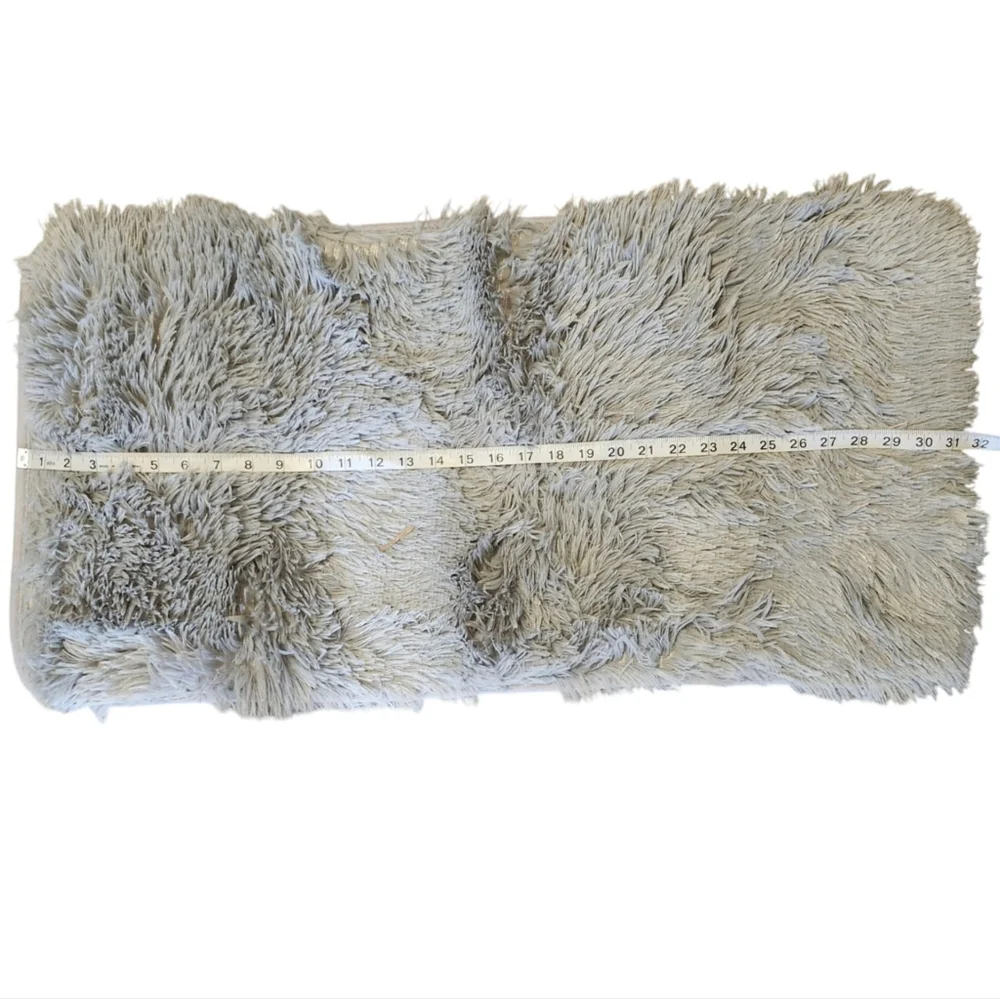 3 Piece Gray Bathroom Rug Set